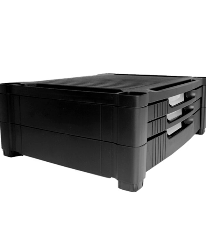 BASE PARA MONITOR CON 3 ALTURAS - 3 CAJONES