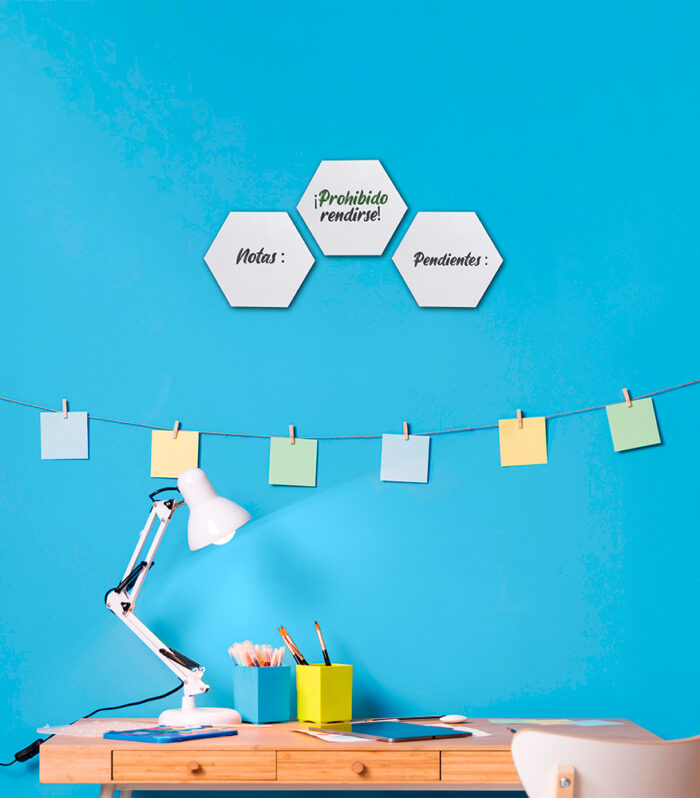 Set x3 tableros hexagonales blancos